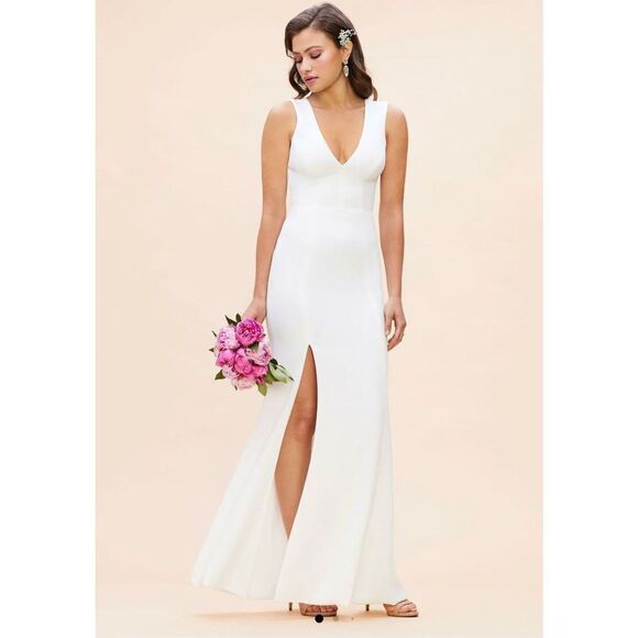 DRESS THE POPULATION Sandra Gown Ivory  Size Small - Picture 1 of 10